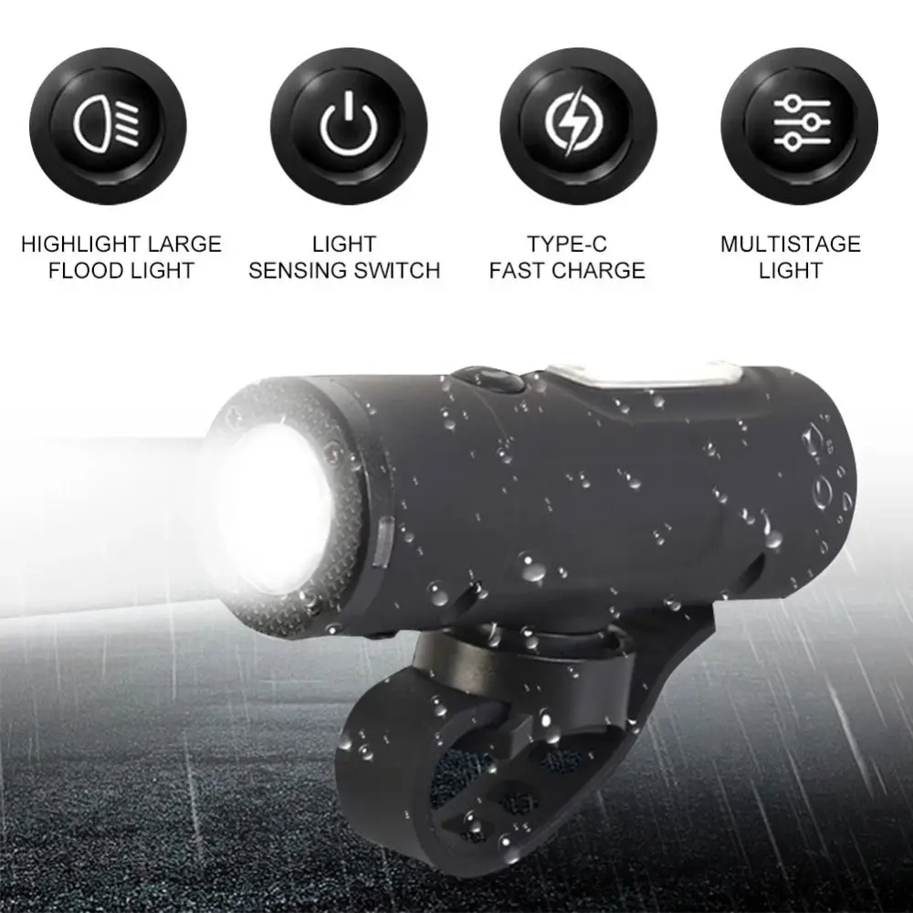 500 Lumen Front Bike Light Rechargeable Waterproof Bike Headlight . 4 Lighting Modes Cycling Accessories Bicycle