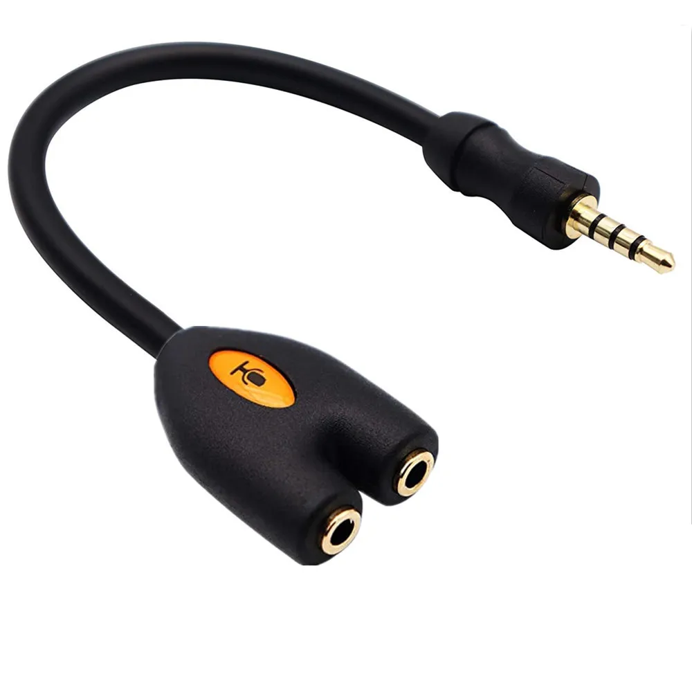 Audio 1/2 line earphones with 3.5mm microphone cable, 4-stage, 2 busbars