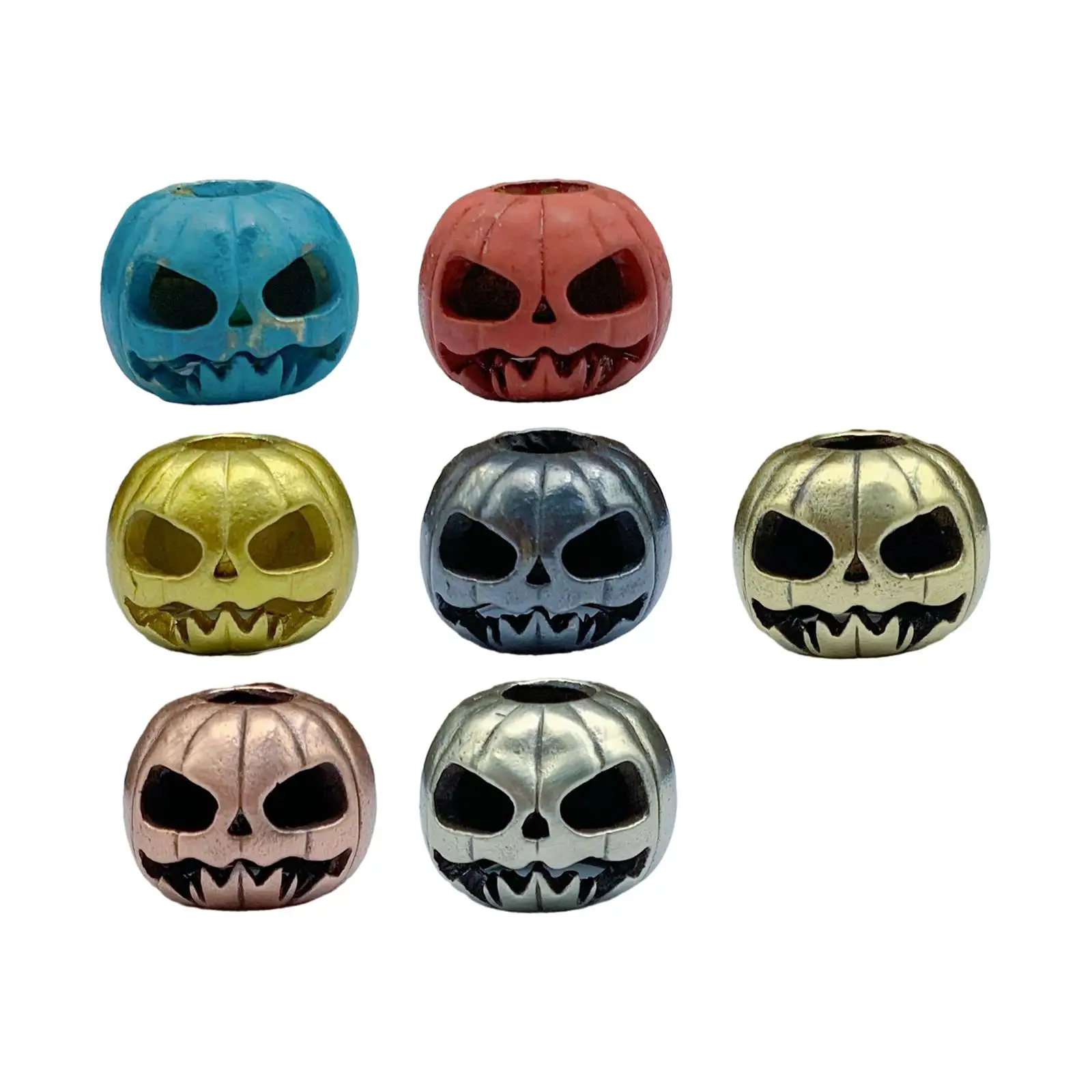 Metal Halloween Charms Pumpkin Skull Pendant Beads for DIY Bracelet Necklace Lanyard Paracord Jewelry Making Accessories view 2