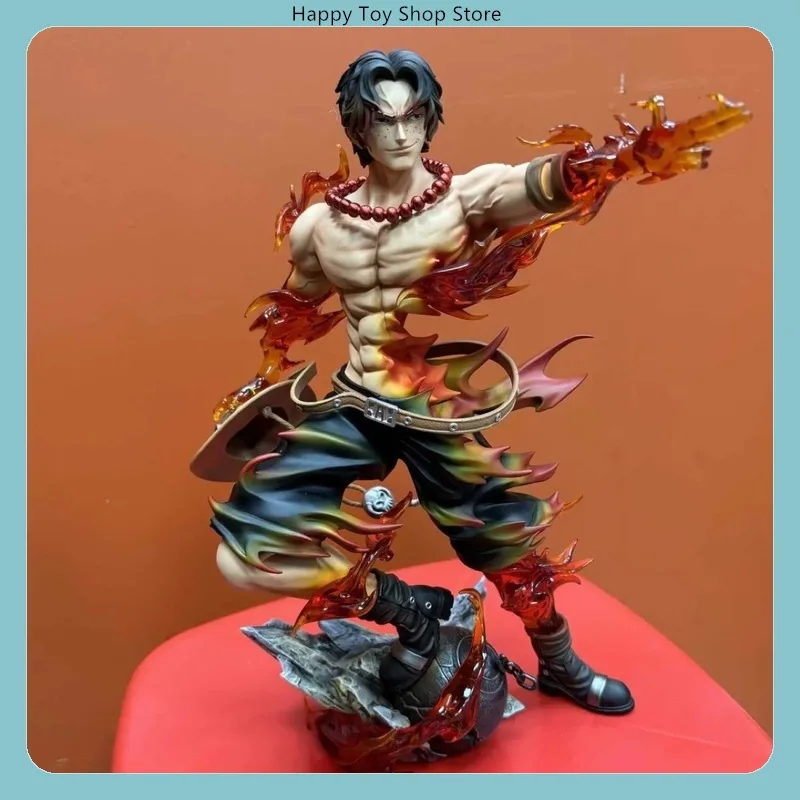 ​ Una pieza llama Ace flor versión dedo sonrisa escena 26cm figura de Anime estatua decoración de escritorio regalo ​