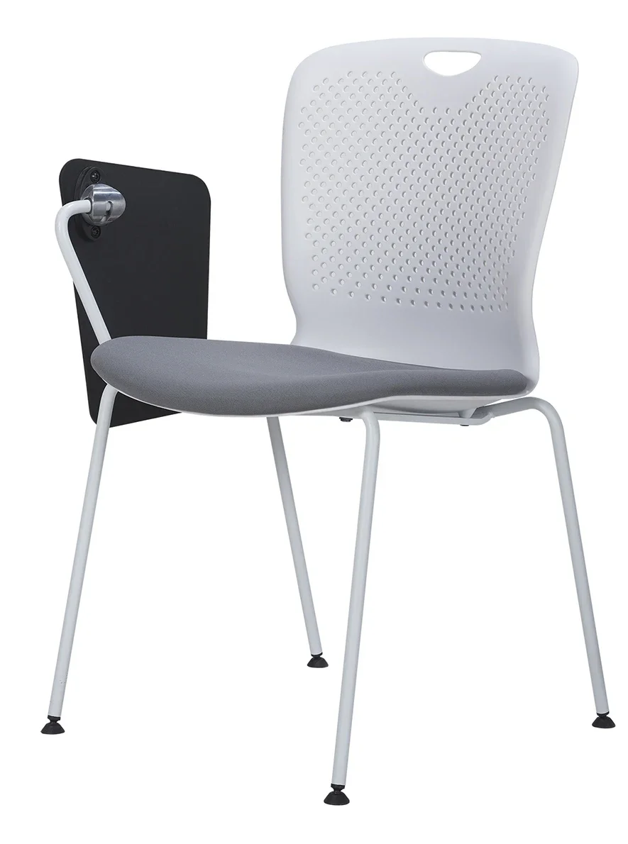 

A Modern Design White PP Plastic Stackable Training Chair With Seat Cushion