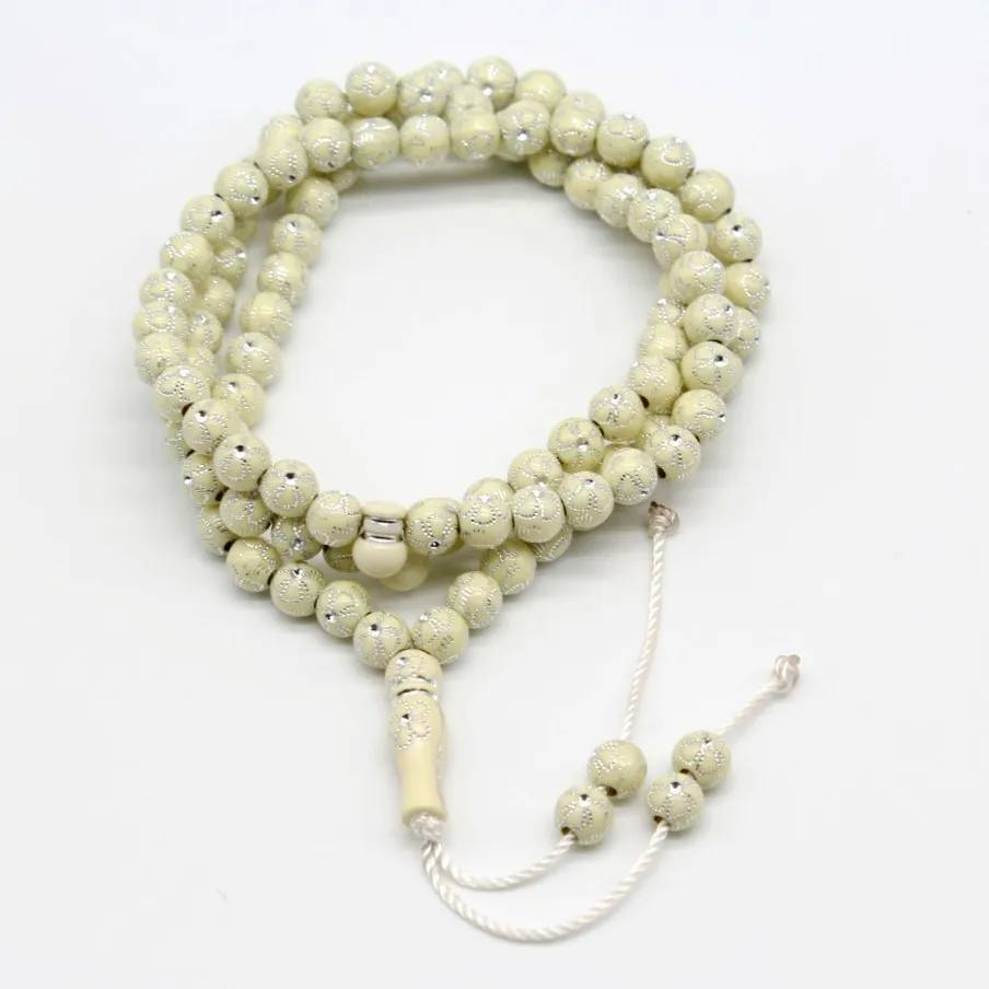 99 Beads 8mm Acrylic Tasbih, Muslim Prayer Beads for Daily Worship & Ramadan Gift, Islamic Rosary Bracelet view 4