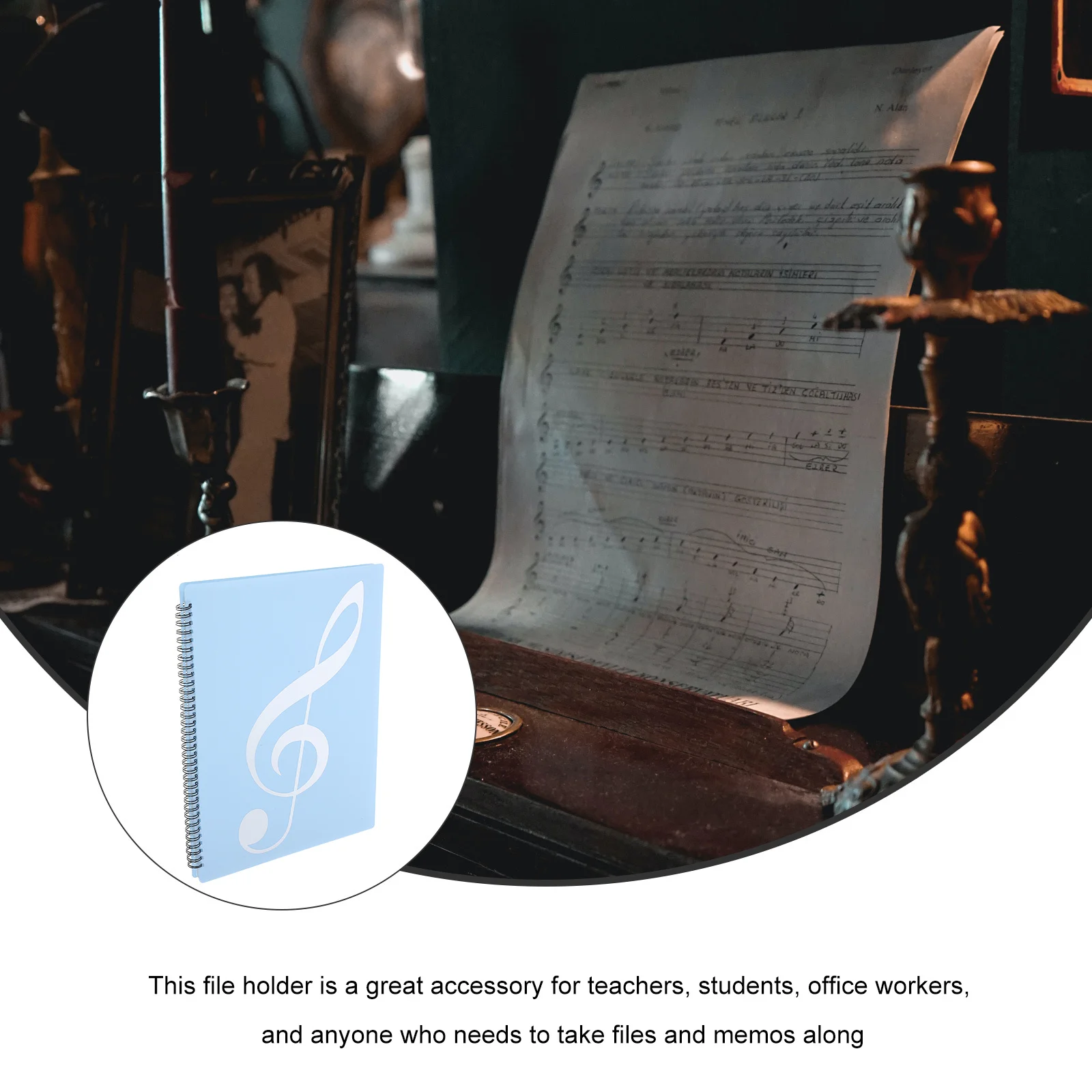 

A4 Music Folder Reusable Document Organizer For Office School Conference Lightweight File Holder Sheet Music Binder