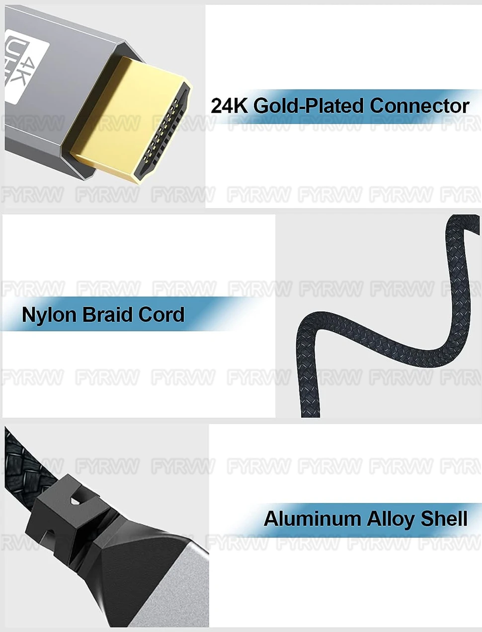 4K Micro HDMI-kompatibel zu HDMI-kompatibles Kabel für GoPro Hero Raspberry Pi 4 Sony A6000 Nikon Yoga 3 Kamera Micro HD zu HDTV – Detail 5