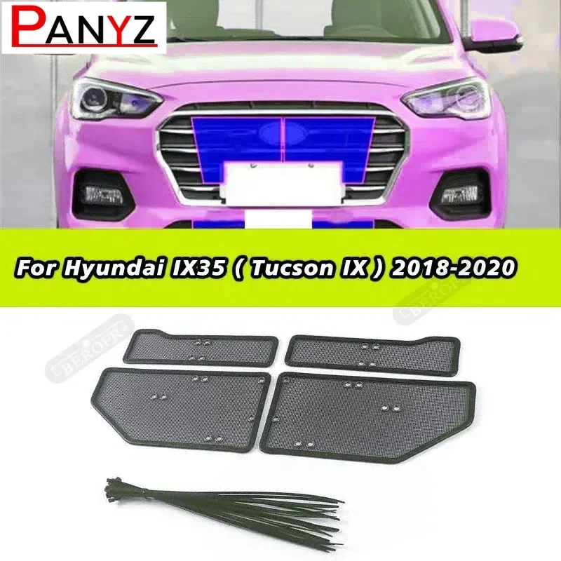 Car Middle Insect Screening Mesh Front Grille Insert Net Anti-mosquito Dust For Hyundai IX35 ( Tucson IX ) 2018 2019 2020