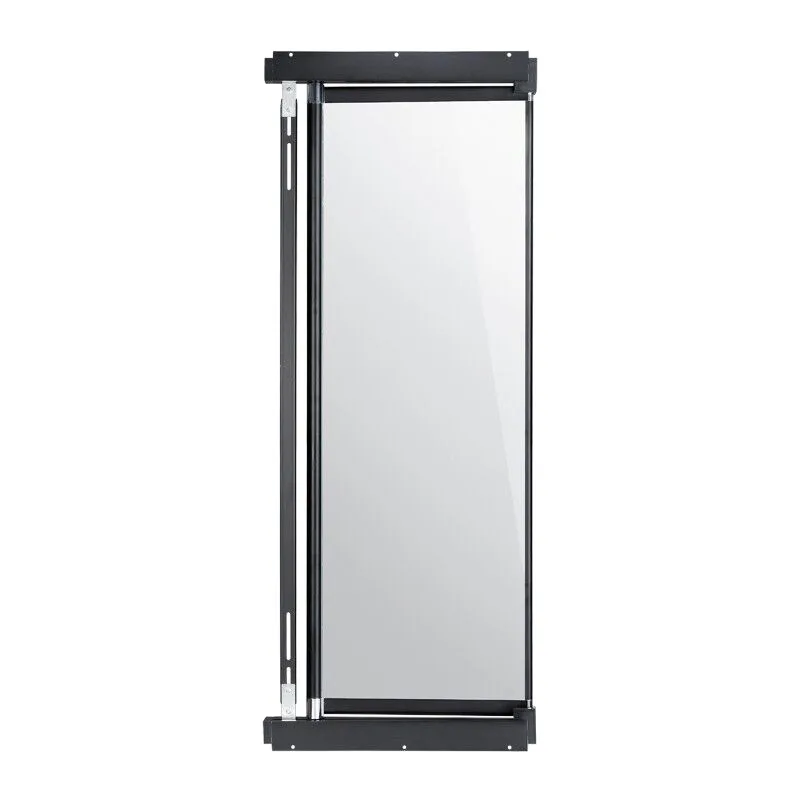Casement open opposite door wardrobe rotating fitting mirror push-pull track built-in full-body mirror folding telescopic