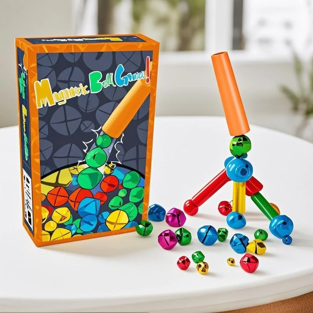 

Magnetic Suction Small Bell Hand Eye Coordination Joyful Gathering Family Portable Toy Children's Puzzle Board Game