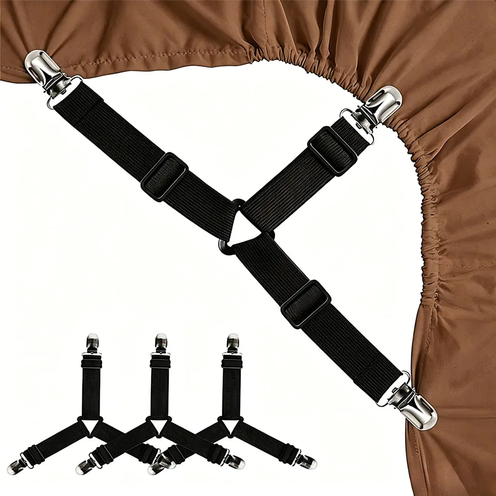 Adjustable Bed Sheet Corner Straps Set