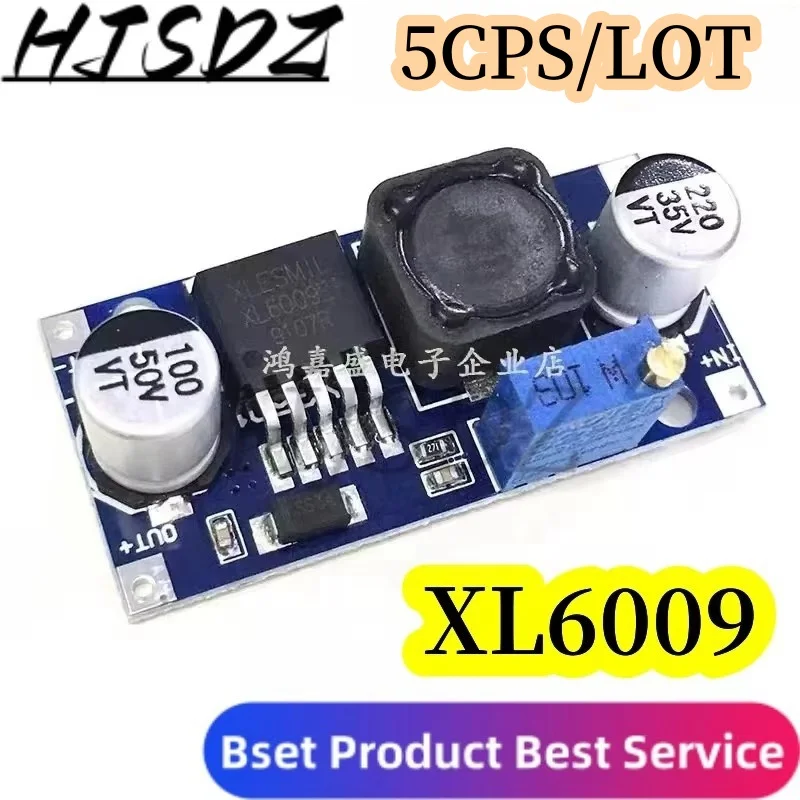 

5PCS/LOT Módulo de refuerzo de DC-DC XL6009, salida ajustable, Super LM2577