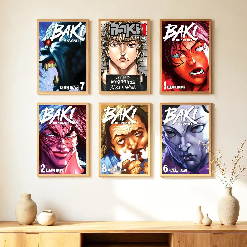anime Baki The Grappler Poster HD Poster Warm Home Decoration Suitable for Bedroom and Living Room Gifts Giving