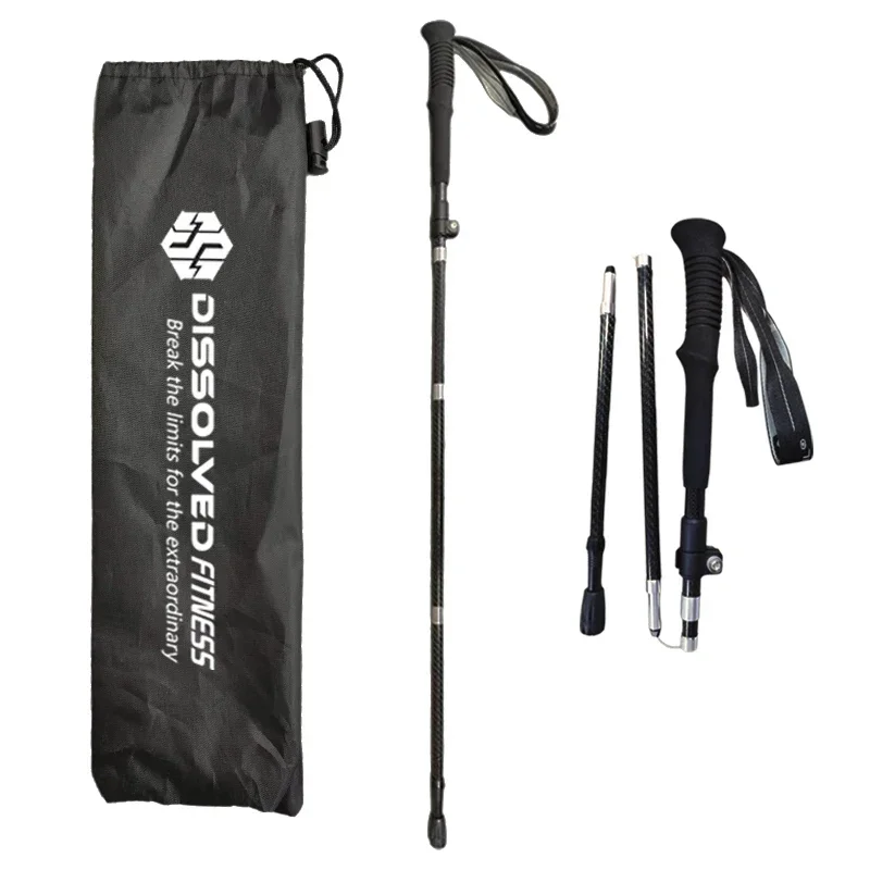 

Wholesale Carbon fibre Hiking Gear Walking Stick Telescopic Folding Climbing Stick For Men And Women Trekking Pole For Hiking