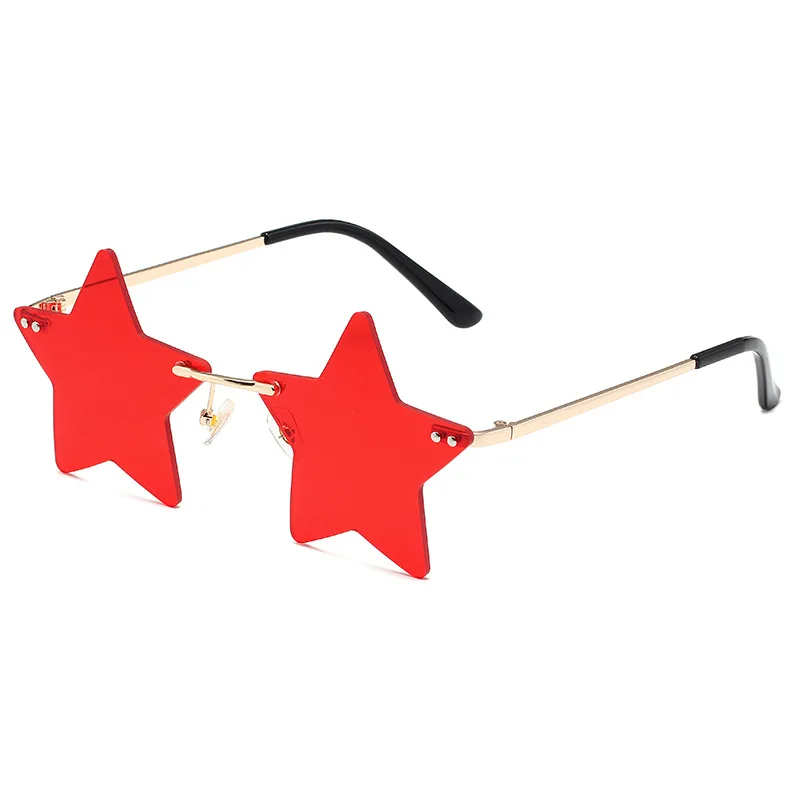 New Personalized Five-Pointed Star Metal Sunglasses European and American Fashion Marine-Lens Sunglasses Cross-Border Funny Sun