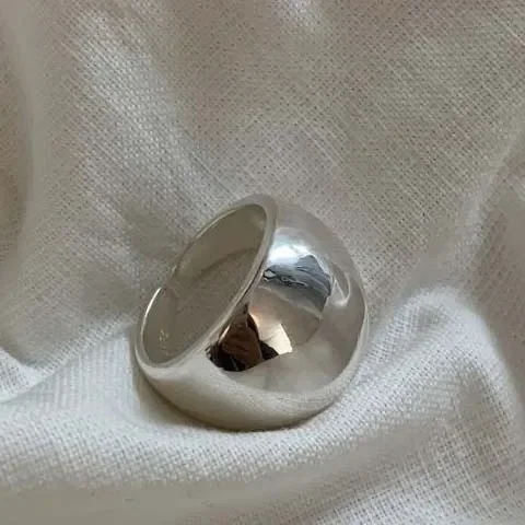 925 Sterling Silve Smooth Ring for Women Gift Personality Punk Creative Adjustable Minimalism Jewelry Dropshipping