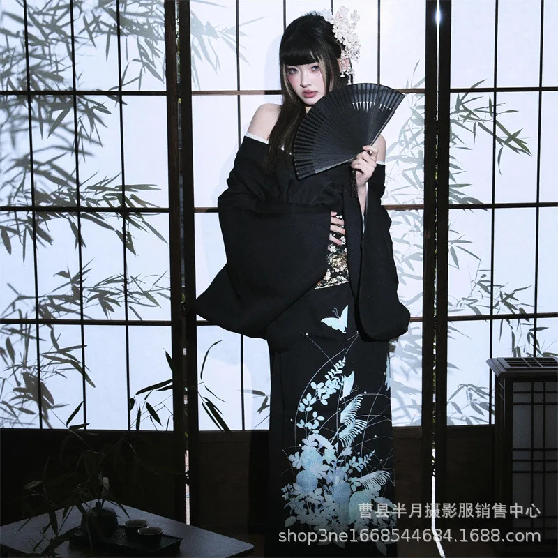 New Improved Japanese Kimono Traditional Dress Photo God Girl Photo Location Travel Photography Clothing