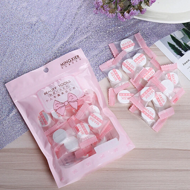 Non Woven Fabric Compression Facial Mask Granular Paper Self Made Moisturizing Facial Mask Fabric Candy Independent Packaging