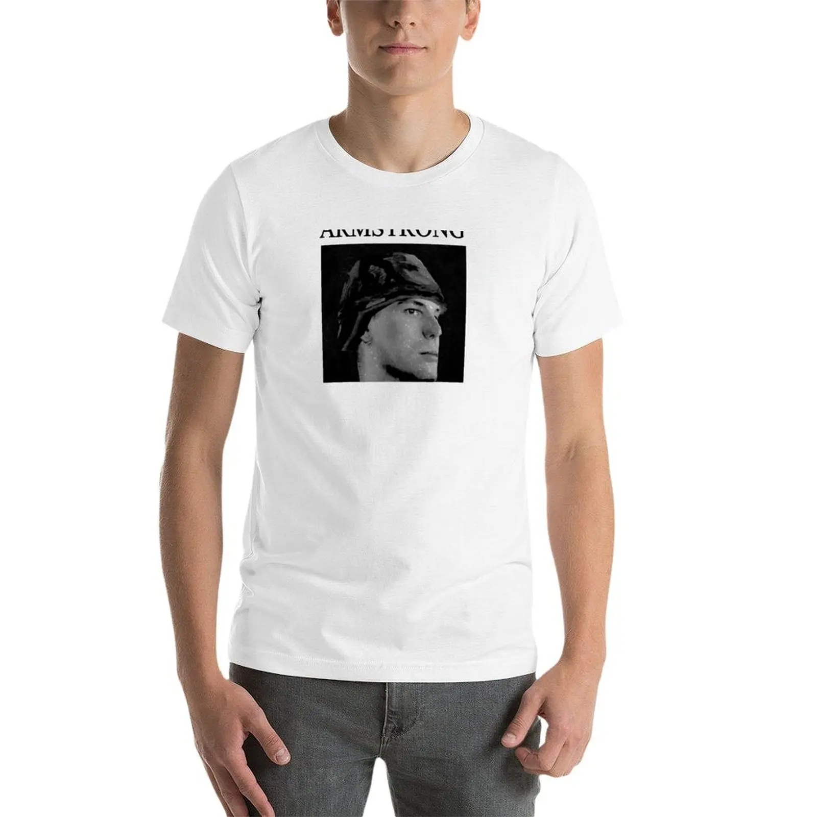 تي شيرت رجالي عالي القمصان الداكنة تي شيرت قطني من أرمسترونج (نقطة الفكاهة جودة العملية) مضحك ر