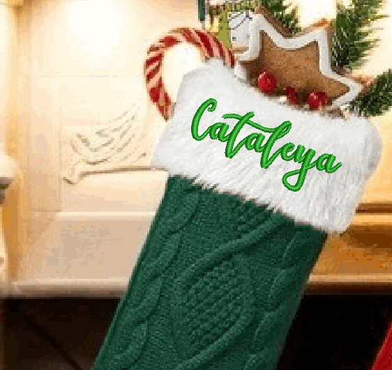 Custom Large Capacity Christmas Knitted Socks Embroidered New Christmas Stockings Gifts for Kids 23*45CM Neatly Weave Threads