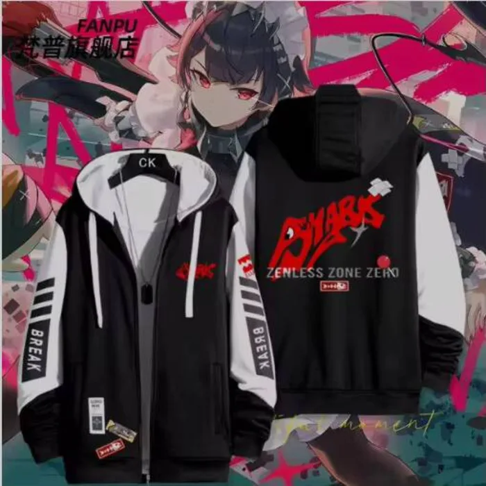 

Zenless Zone Zero Ellen Joe Anime Hooded Hoodie Cosplay Autumn Women Winter Men Coat Loose Jacket Tops