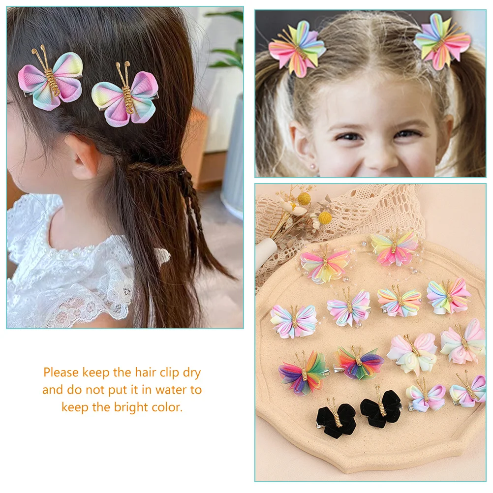 

7 шт., заколки для волос-бабочки, красочные реалистичные металлические заколки для волос, легкие прочные заколки для женщин и девочек на каждый день