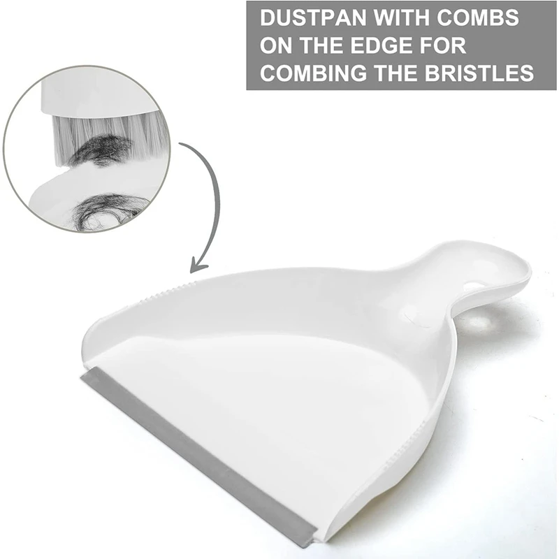 Dustpan And Brush With Cleaning Brush Combo For Home, Desktop,Sofa,Keyboard,Sweeping