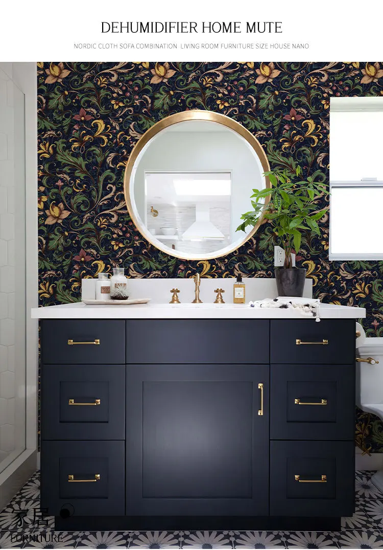 Modern Peel and Stick Wallpapers Barok zelfklevend behang Vintage bloemen verwijderbaar contactpapier voor kastladen