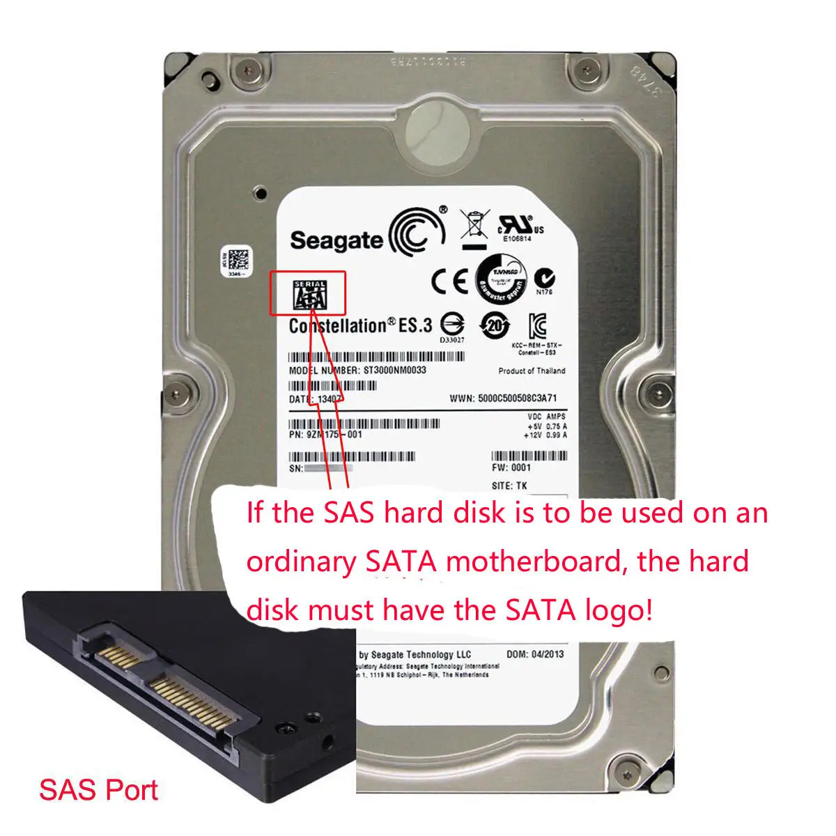 SATA-Festplatten-Raid-Adapter mit 15-poligem 7-poligem + 15-poligem auf SFF-8482 SAS 22-poligem Konverter-Adapter
