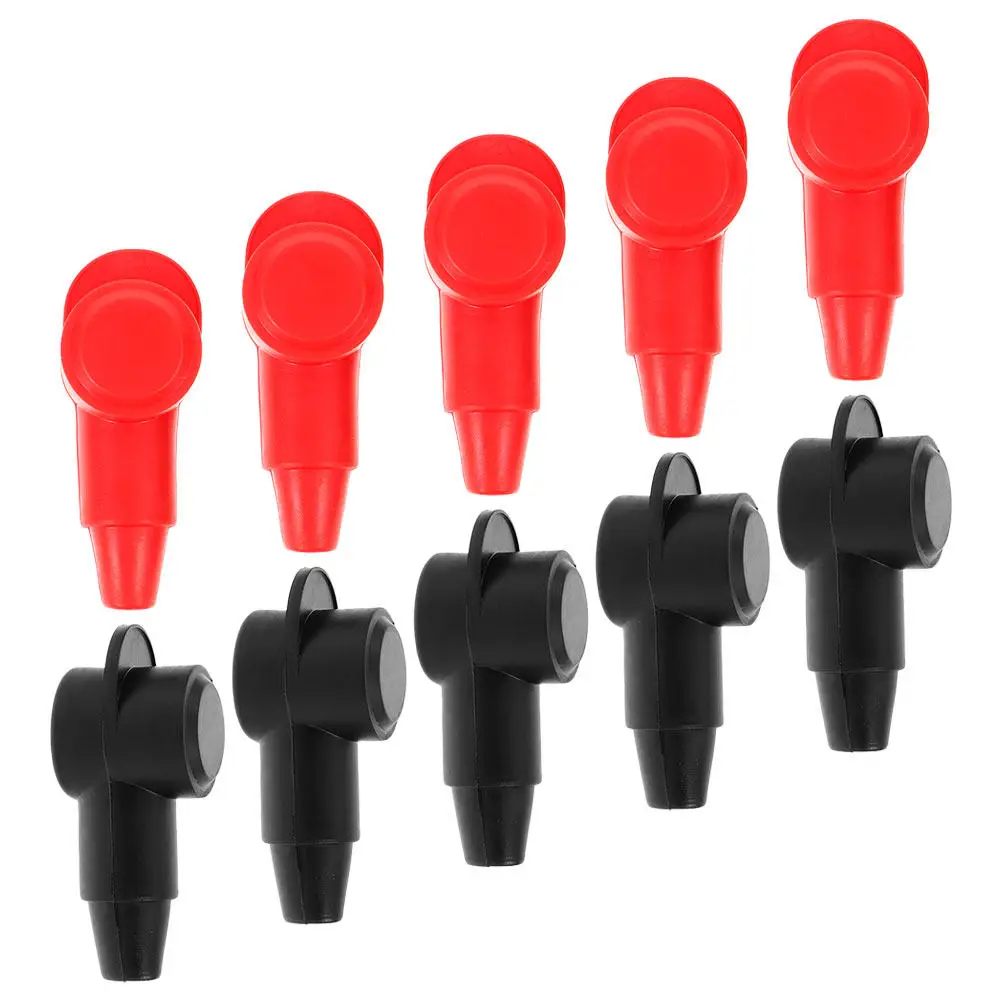 10Pcs Battery Terminal Insulator Covers Cap Flexible Flame-Retardant PVC Rubber Insulated Covers for Automotive Battery