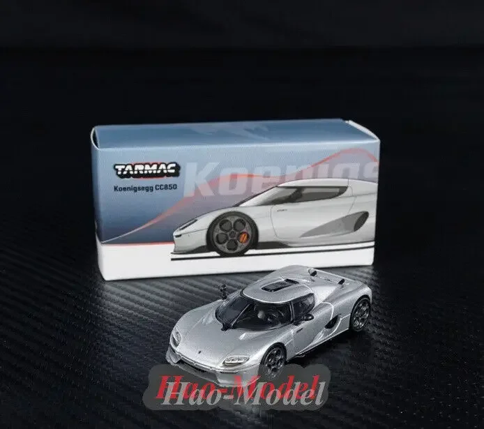 

Tarmac Works 1:64 для Koenigsegg CC850, литая под давлением модель автомобиля из сплава, имитация игрушки для мальчиков, подарок на день рождения, хобби, демонстрационные украшения, серебро