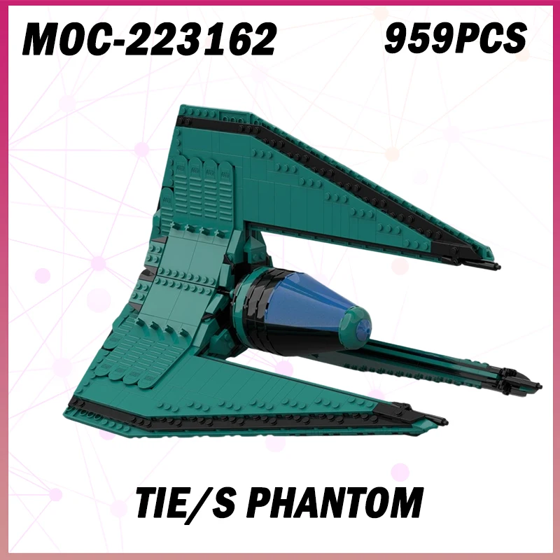 

959PCS MOC-223162 Space Battle Tie/S Phantom DIY Interstellar Military Weapon Film Creativity Model Assemble Toys For Adult Gift