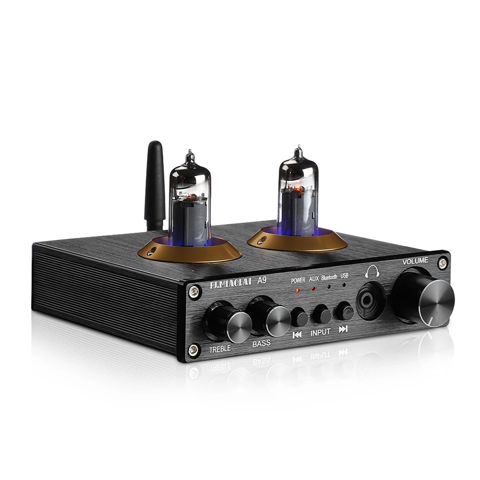 PJ.MIAOLAI 6K4 Vacuum Bile Tube Preamplifier NE5532 OP AMP AUX Bluetooth 5.0 USB RCA HIFI stereo Mini headphone Preamp 16-300ohm