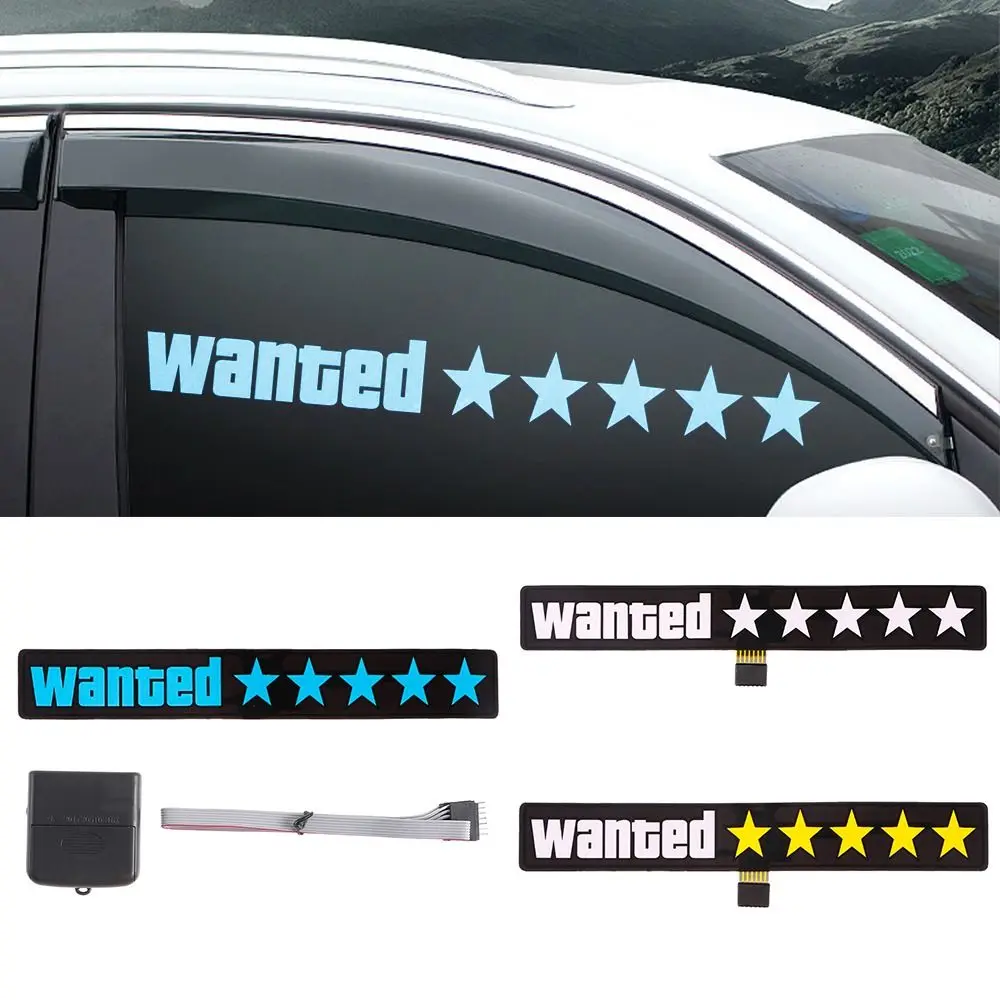 Auto/Moto Electric Safety Signs Wanted Windshield Sticker Car Decals LED Car Sticker