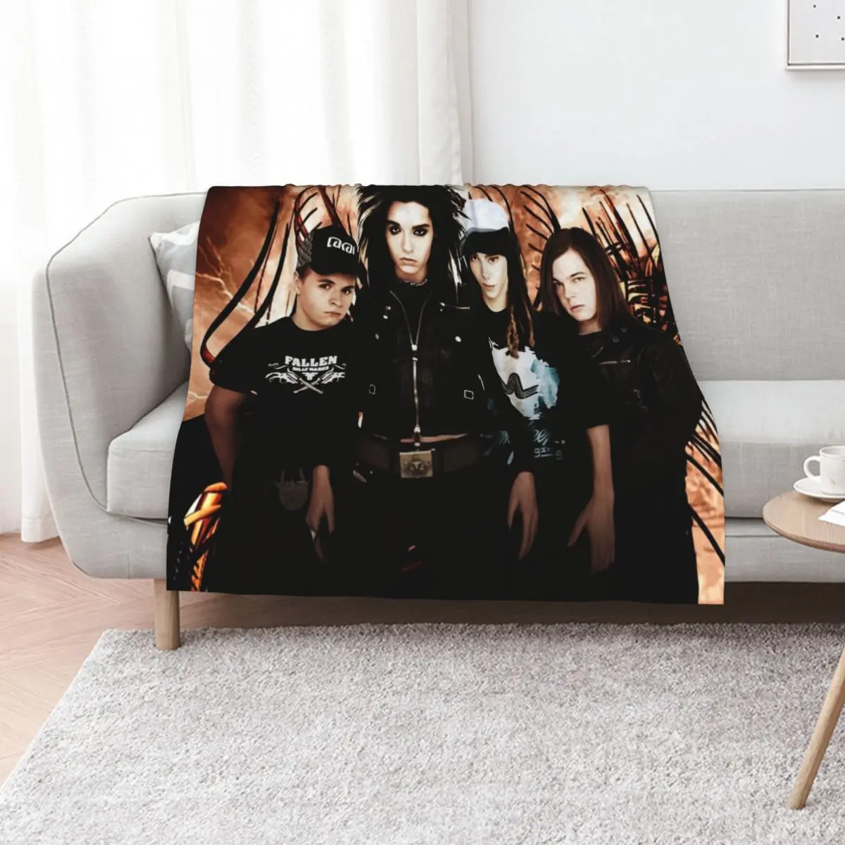 The Tokio Hotel Fire Throw Blanket Decoratives Retros Softest Warm Designers Sofas Blankets