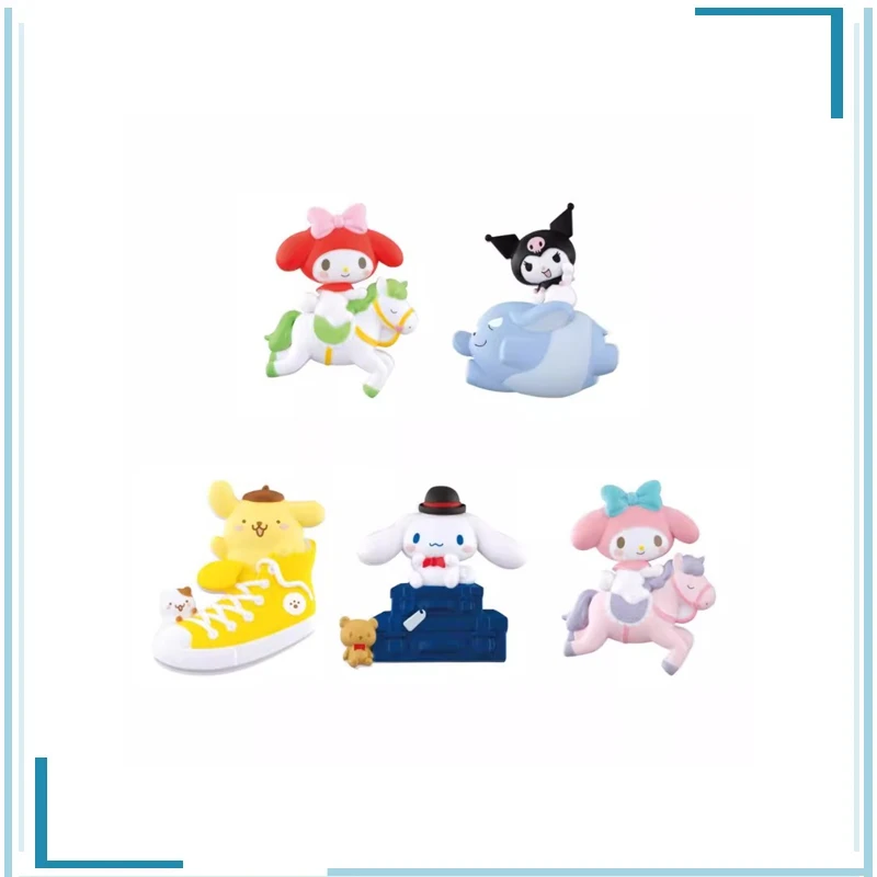 

BANDAI My Melody Kitty White Cinnamon Kuromi Gashapon Collect Ornaments Holiday Gifts Childhood Memories Figure Model Toys