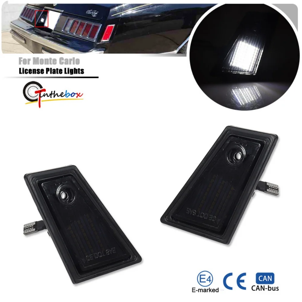 

Gtinthebox Canbus Xenon White LED Car Number License Plate Lights For Chevrolet NEW Monte Carlo Monte Carlo SS LS 1979-1988 12V