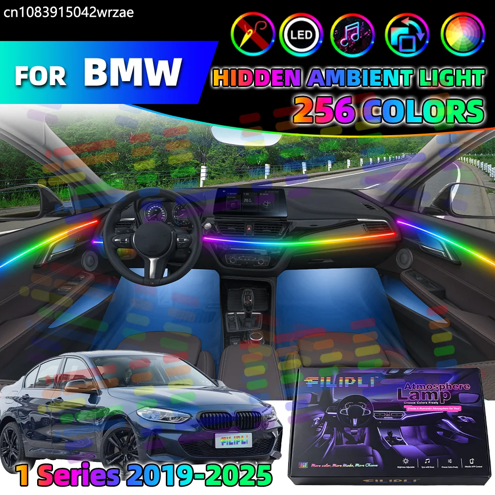 

Full Color Streamer Ambient For BMW F40 F70 F52 Strip Light Kit App Music Control Auto Decorative Lamp Symphony