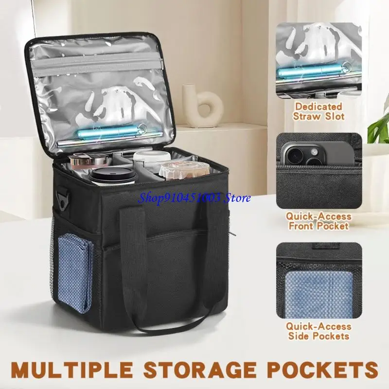 

77HC Transportable Outdoor thermoregulation Drink Holder For 4 Cups With Spill Proof Structure And Storage Perfect For