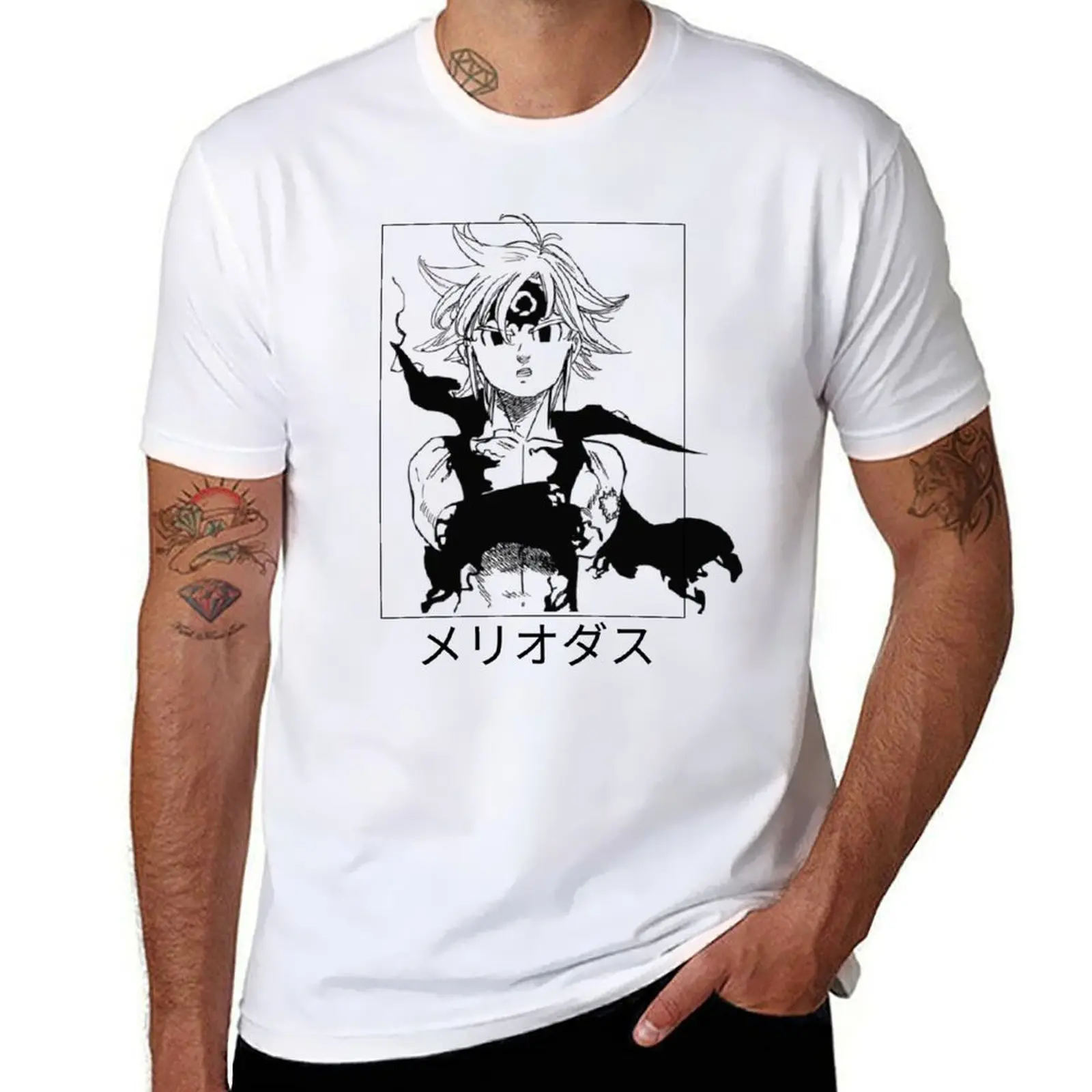 

Футболка Meliodas, мужские футболки, повседневные футболки для мужчин, персонализированные забавные футболки, футболка с темным юмором