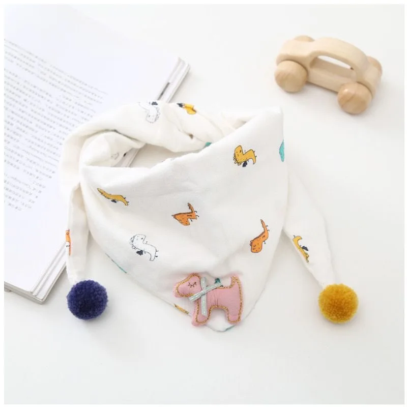 Baby scarf autumn and winter baby triangle scarf cute cartoon winter warm windproof men and women infants and children scarf