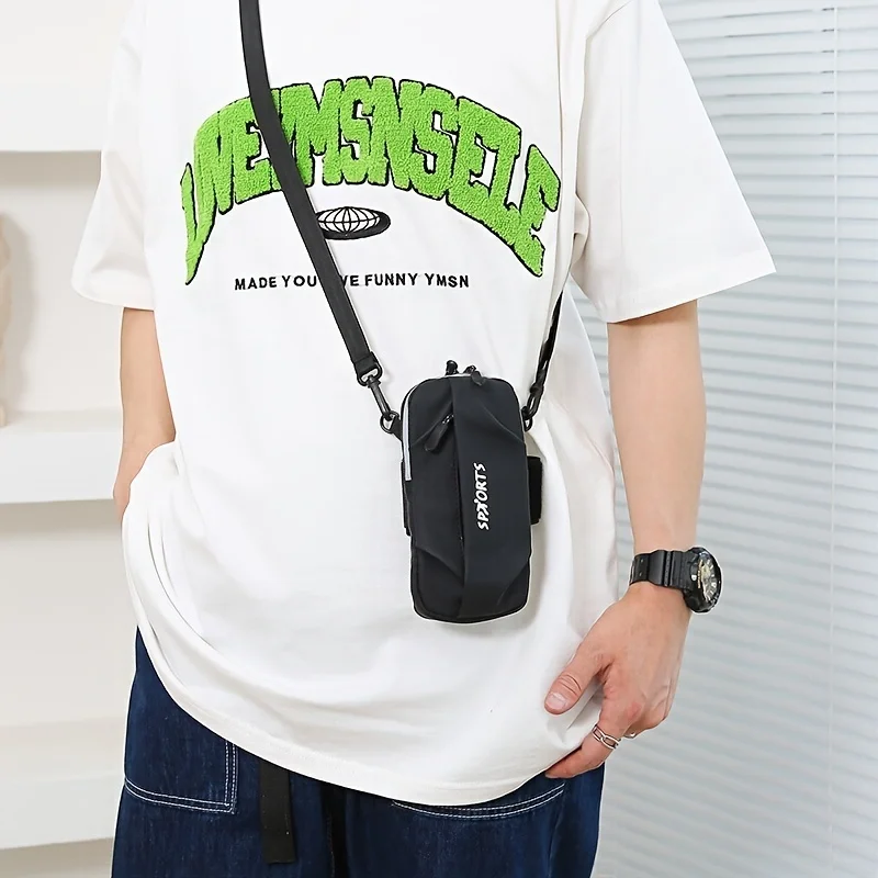 1 bolso multifuncional ligero para hombres y mujeres, bolso deportivo para correr para monedas, llaves, tarjetas, teléfono
