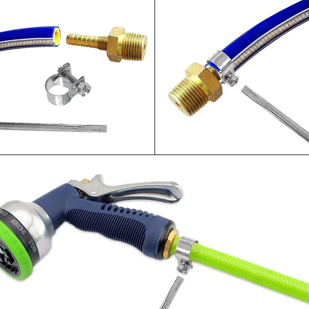 10 قطعة 304 الفولاذ المقاوم للصدأ حقن الوقود الصغيرة خرطوم المشابك قابل للتعديل الأنابيب خرطوم كليب أنبوب المشابك مجموعة خط الغاز خرطوم المشبك 6-20 مللي متر #4