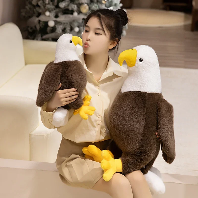 

Lifelike American Eagle Owl Plush Toys Soft Stuffed Animals RealLife Bird Dolls Home Decor for Kids Children Boys Birthday Gifts