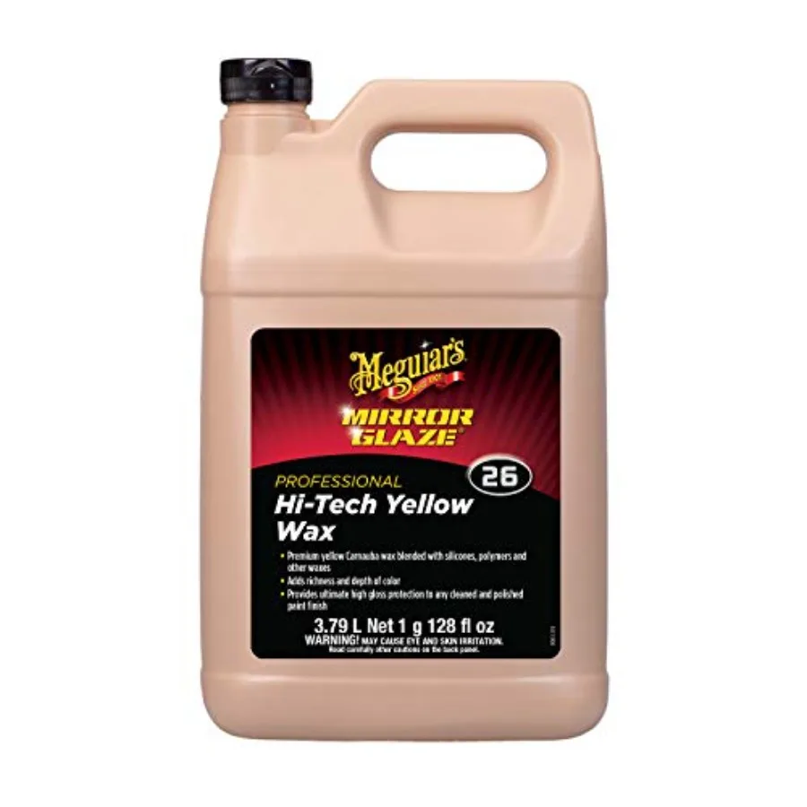 Meguiar's Profional Hi-Tech Yellow Wax M2601, Versatile Liquid Car Wax Offers Durable Paint Protection, Rich Color, and Shine,