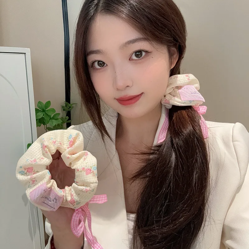 الكورية نمط الحلو فراشة عقدة العلاقات الشعر النسيج العصابات الشعر للنساء رائعتين أغطية الرأس لطيف مطاطا العصابات الشعر Pentru Воalos