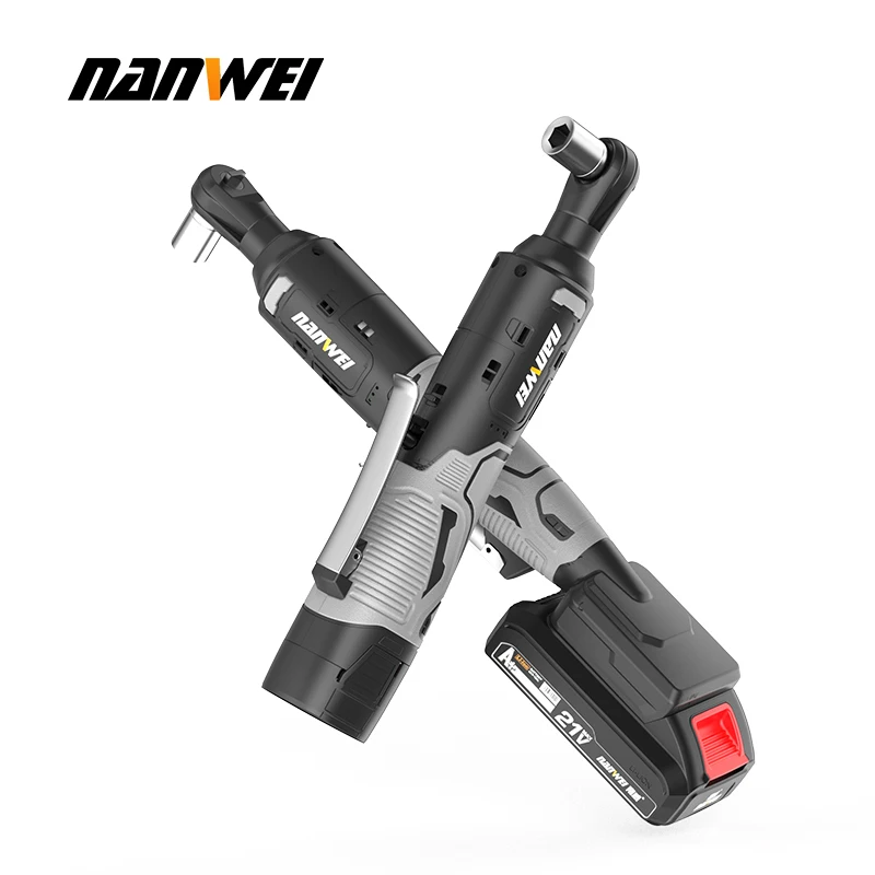 NANWEI Cordless Electric Wrench 50/65NM 16.8V 3/8 Ratchet Wrench set Angle Drill Screwdriver to Removal Screw Nut Car Repair Too