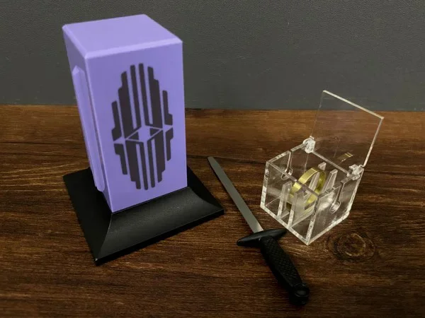 تينيو تخترق السيف من خلال حلقة داخل النعش (ساطور كريستال) عن قرب الخدع السحرية Mentalism السحرة الدعامة للتحايل