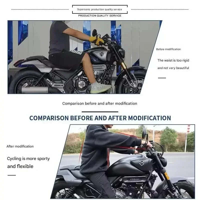 FOR VOGE CU625 Low Drag M Bar Modification Kit with Backward Shift Clamp Reserves Wiring Space No Cable Pull Tight