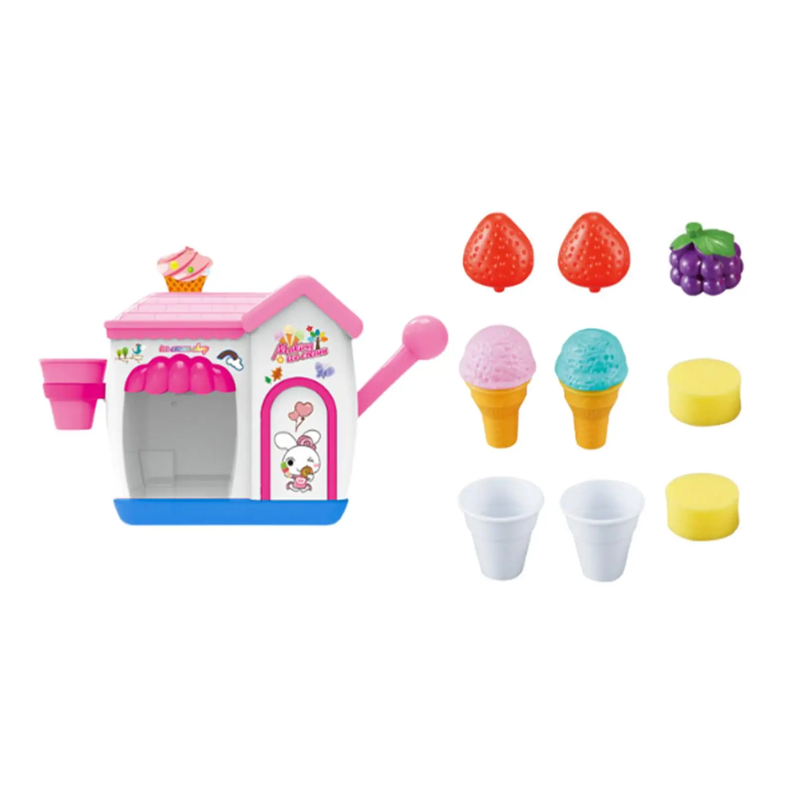 Ice Cream Foam Shower Cute Fine Motor Skills Portable Bath Toy Bathtub Toys for Ages 4-8 Boys Girls Kids Holiday Birthday Gifts