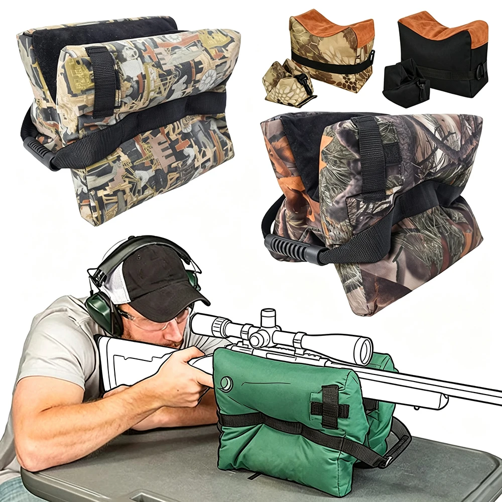 Outdoor Shooting Stand Bag Hunting Rifle Support Sandbag Gun Rest Target Sports Rifle Bench Unfilled Tactical Target Stand Bench