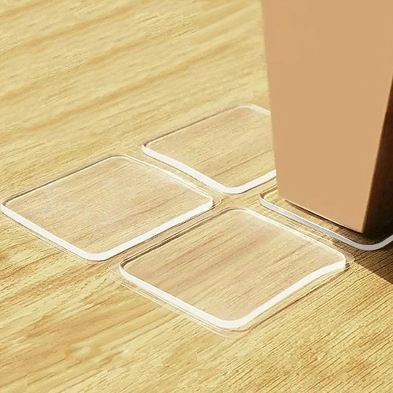 4/12Pcs Anti Vibration Non-Slip Mat Washing Machine Silicone Pad Multifuncational Transparent Place Mats Home Bathroom Portable - view 3