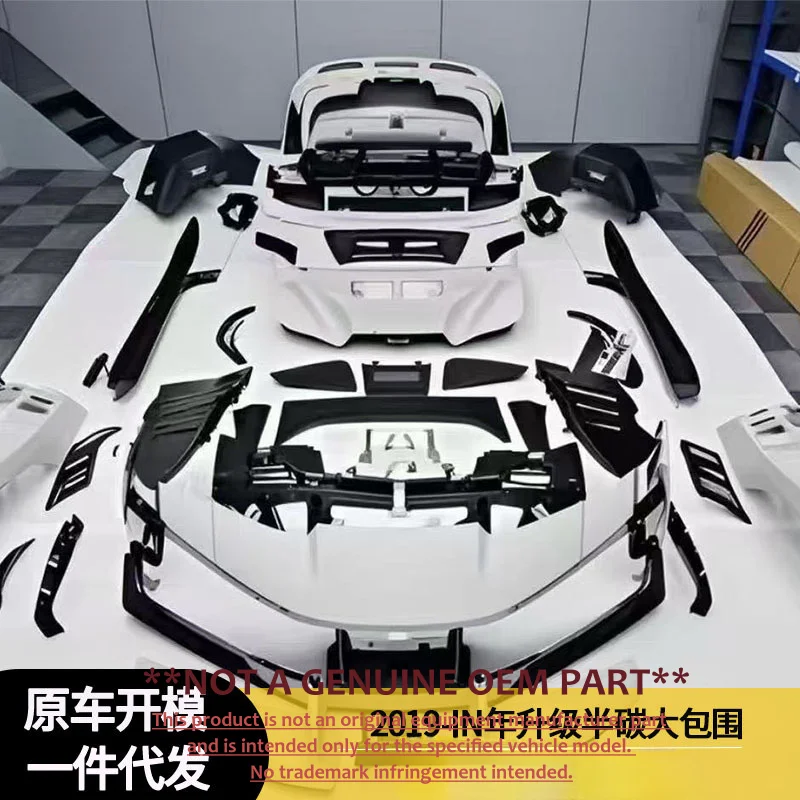 For Ferrari SF90 2019‑Present Half Carbon Full Body Kit Front Rear Bumper Side Skirt Modification Accessories